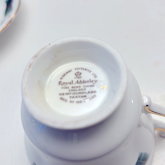 Royal Adderley Newfoundland Tartan Fine Bone China Teacup and Saucer England - Picture 5 of 7